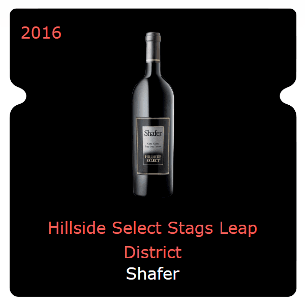 Shafer Hillside Select Stags Leap District 2016