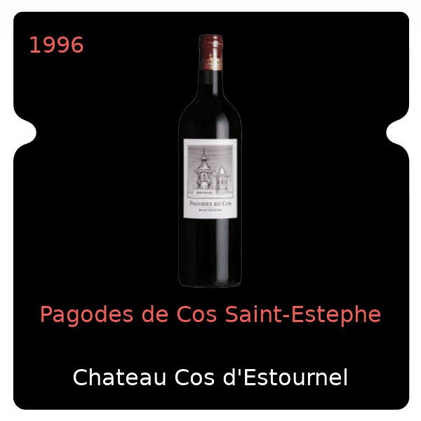 Cos d'Estournel Pagodes de Cos Saint-Estephe 1996