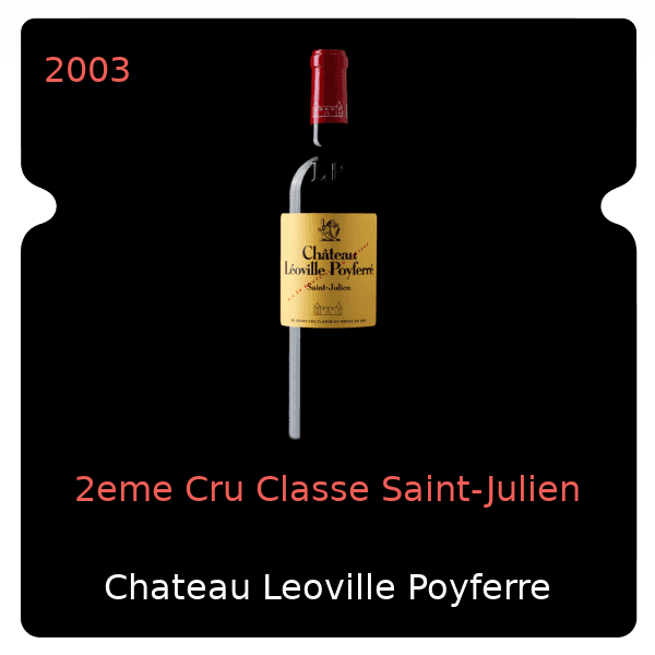 Leoville Poyferre 2eme Cru Classe Saint-Julien 2003