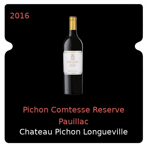 Pichon Longueville Comtesse de Lalande Pichon Comtesse Reserve Pauillac 2016