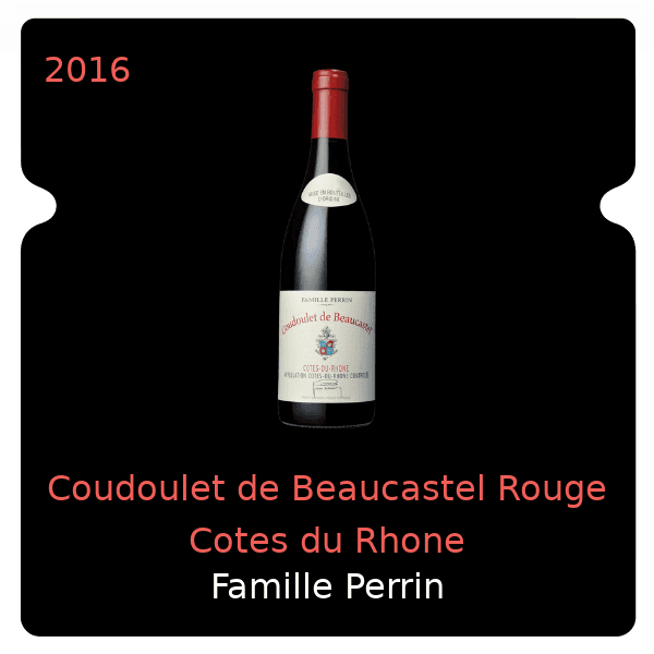 Famille Perrin Coudoulet de Beaucastel Rouge Cotes du Rhone 2016