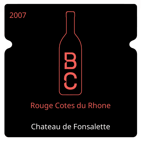 Fonsalette Rouge Cotes du Rhone 2007