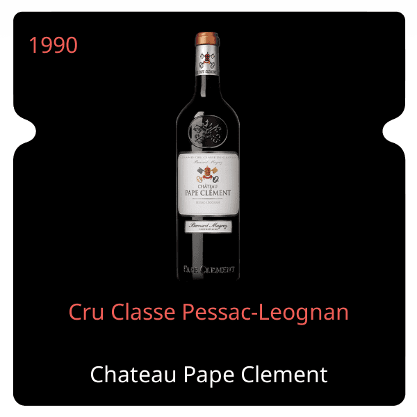 Pape Clement Cru Classe Pessac-Leognan 1990