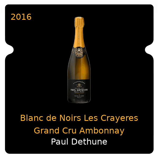 Paul Dethune Blanc de Noirs Les Crayeres Grand Cru Ambonnay 2016