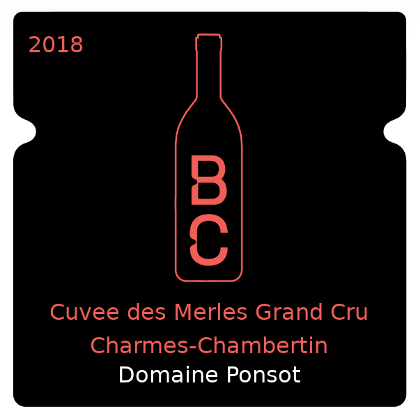 Ponsot Cuvee des Merles Grand Cru Charmes-Chambertin 2018
