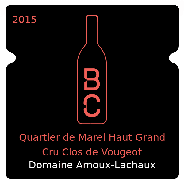 Arnoux-Lachaux Quartier de Marei Haut Grand Cru Clos de Vougeot 2015