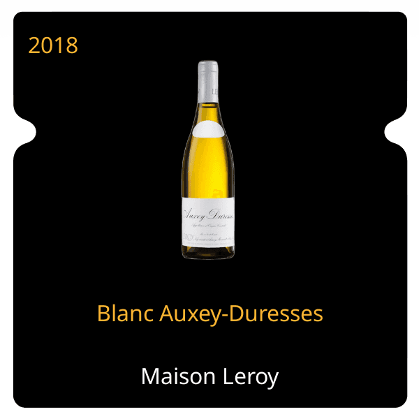 Leroy Blanc Auxey-Duresses 2018