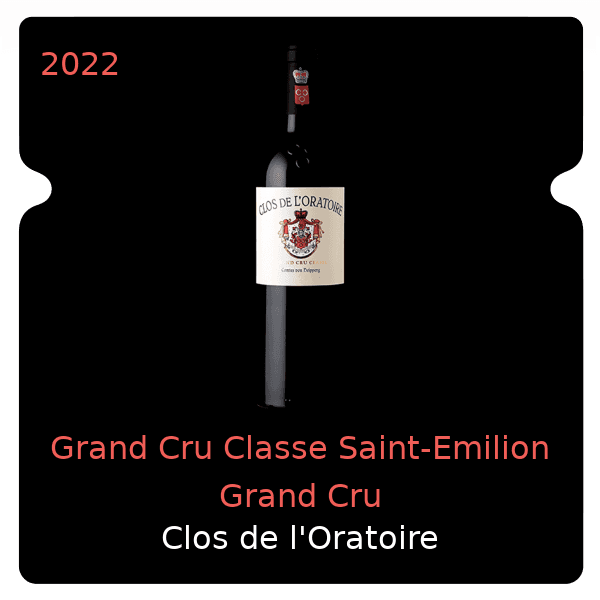 l'Oratoire Grand Cru Classe Saint-Emilion Grand Cru 2022