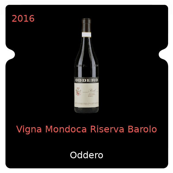 Oddero Vigna Mondoca Riserva Barolo 2016