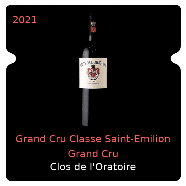 l'Oratoire Grand Cru Classe Saint-Emilion Grand Cru 2021