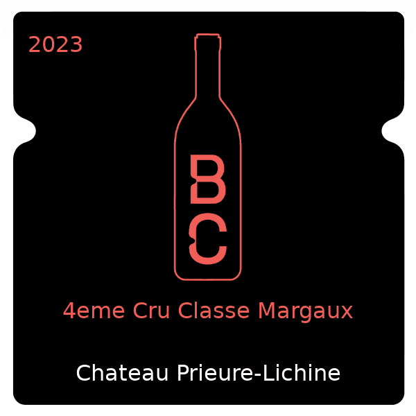 Prieure-Lichine 4eme Cru Classe Margaux 2023