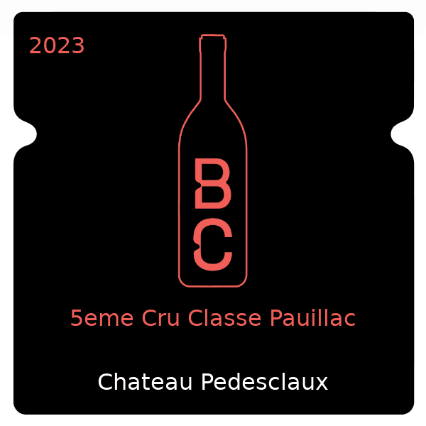 Pedesclaux 5eme Cru Classe Pauillac 2023