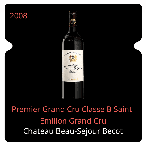 Beau-Sejour Becot Premier Grand Cru Classe B Saint-Emilion Grand Cru 2008