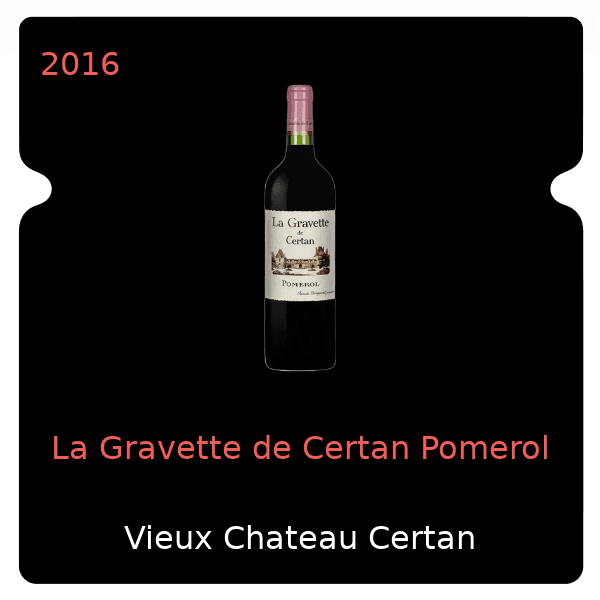 Vieux Chateau Certan La Gravette de Certan Pomerol 2016