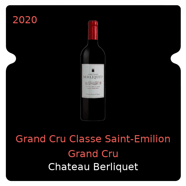 Berliquet Grand Cru Classe Saint-Emilion Grand Cru 2020