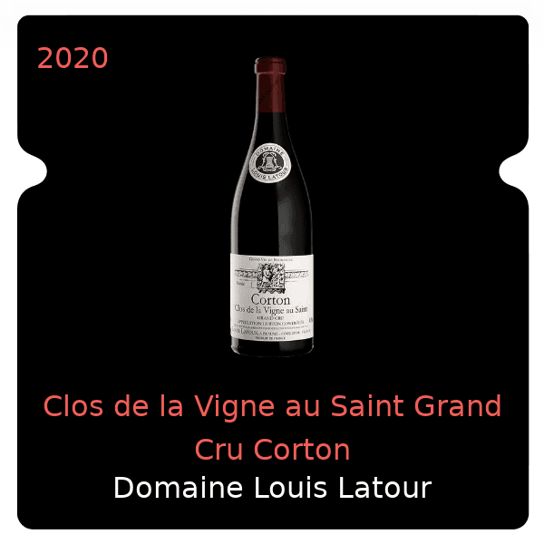 Louis Latour Clos de la Vigne au Saint Grand Cru Corton 2020