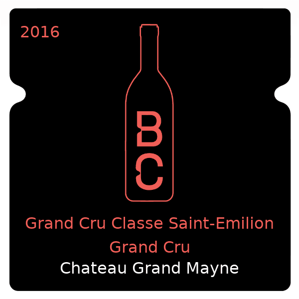 Grand Mayne Grand Cru Classe Saint-Emilion Grand Cru 2016