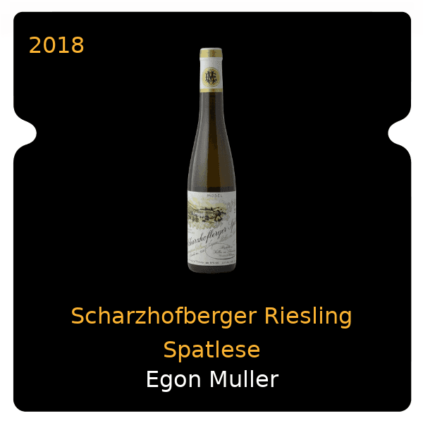 Egon Muller Scharzhofberger Riesling Spatlese 2018