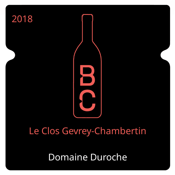 Duroche Le Clos Gevrey-Chambertin 2018