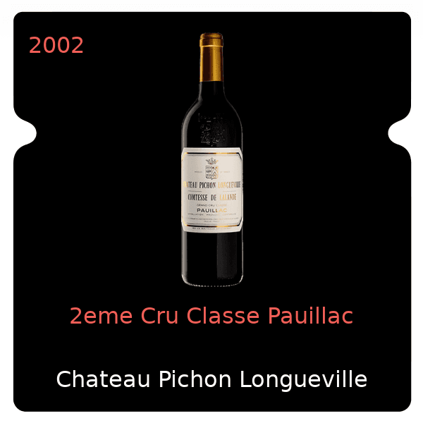 Pichon Longueville Comtesse de Lalande 2eme Cru Classe Pauillac 2002