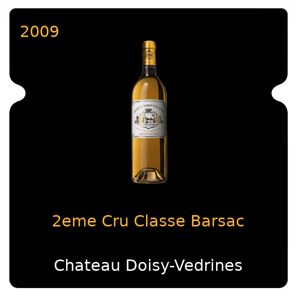 Doisy-Vedrines 2eme Cru Classe Barsac 2009
