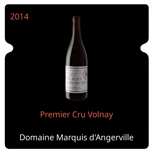 Marquis d'Angerville Premier Cru Volnay 2014