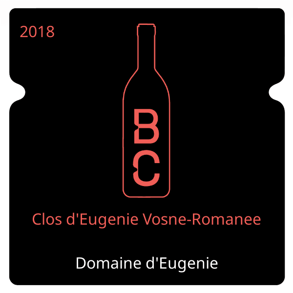 d'Eugenie Clos d'Eugenie Vosne-Romanee 2018