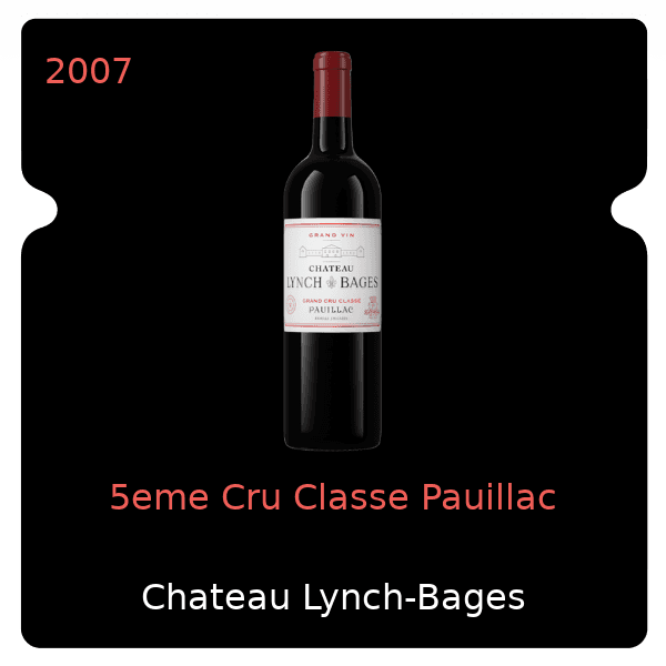 Lynch-Bages 5eme Cru Classe Pauillac 2007