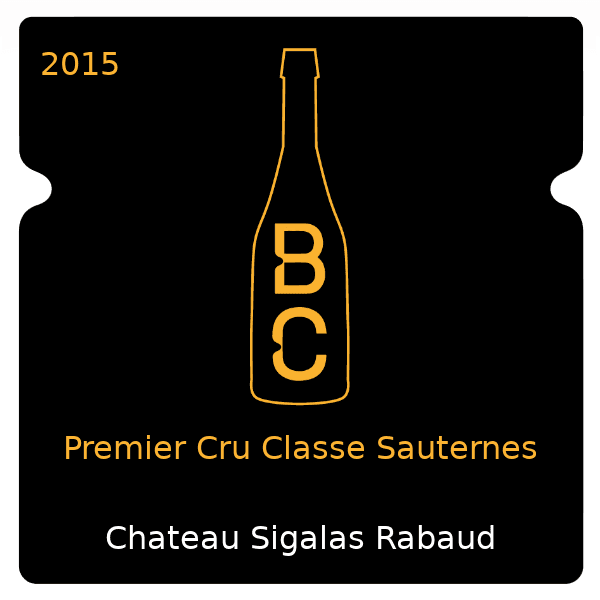 Sigalas Rabaud Premier Cru Classe Sauternes 2015