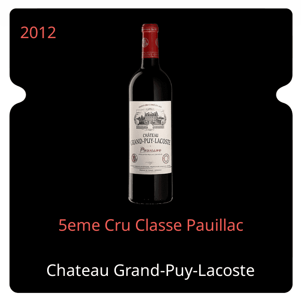 Grand-Puy-Lacoste 5eme Cru Classe Pauillac 2012