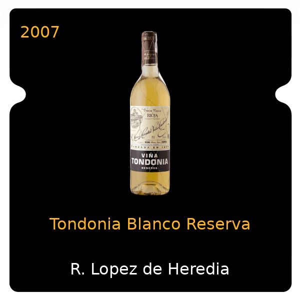 R. Lopez de Heredia Tondonia Blanco Reserva 2007