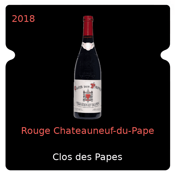 Papes Rouge Chateauneuf-du-Pape 2018