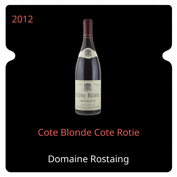 Rostaing Cote Blonde Cote Rotie 2012