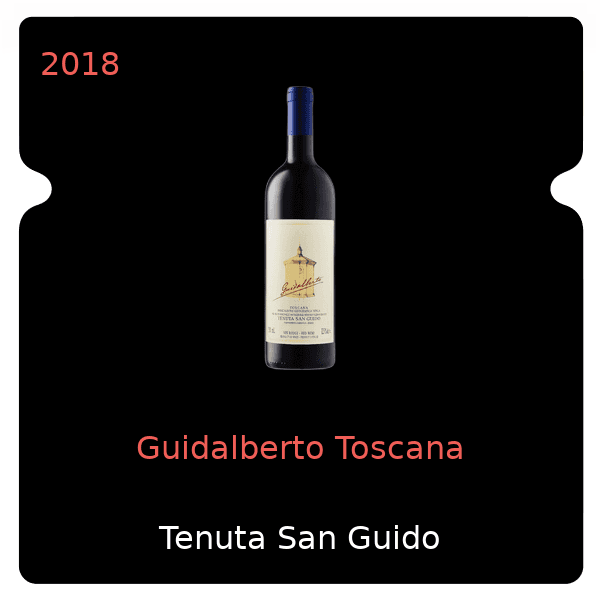 San Guido Guidalberto Toscana 2018