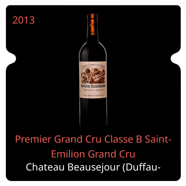 Beausejour Duffau-Lagarrosse Premier Grand Cru Classe B Saint-Emilion Grand Cru 2013