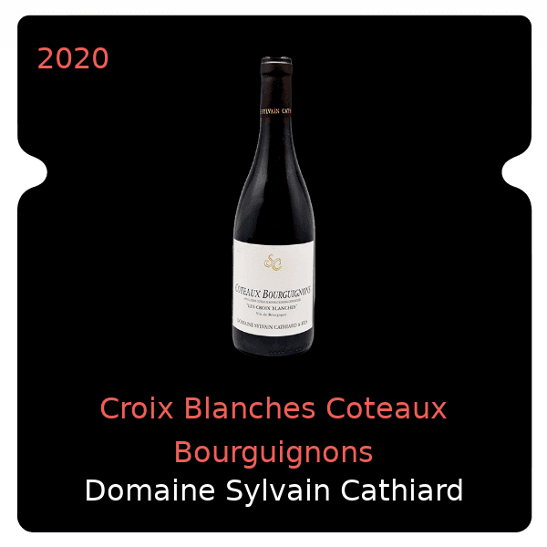 Sylvain Cathiard Croix Blanches Coteaux Bourguignons 2020