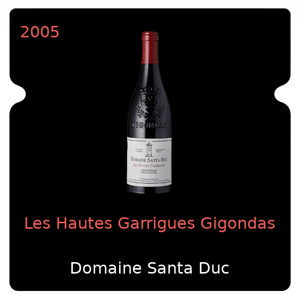 Santa Duc Les Hautes Garrigues Gigondas 2005