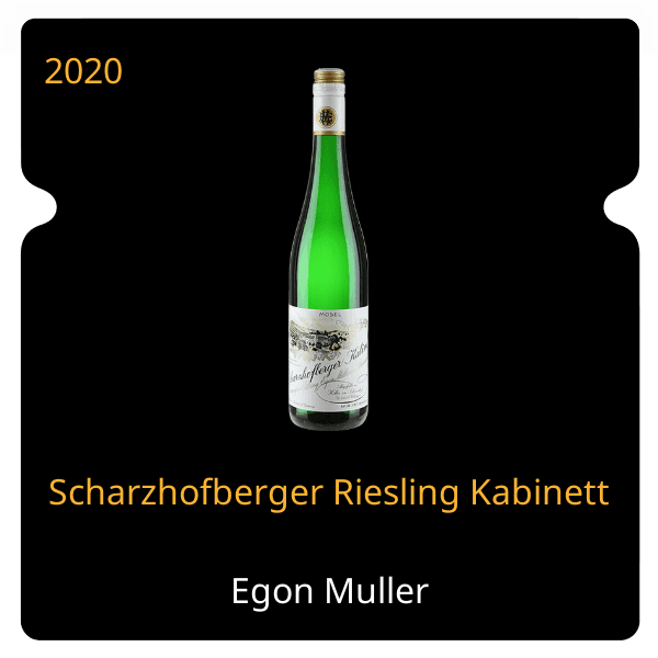 Egon Muller Scharzhofberger Riesling Kabinett 2020