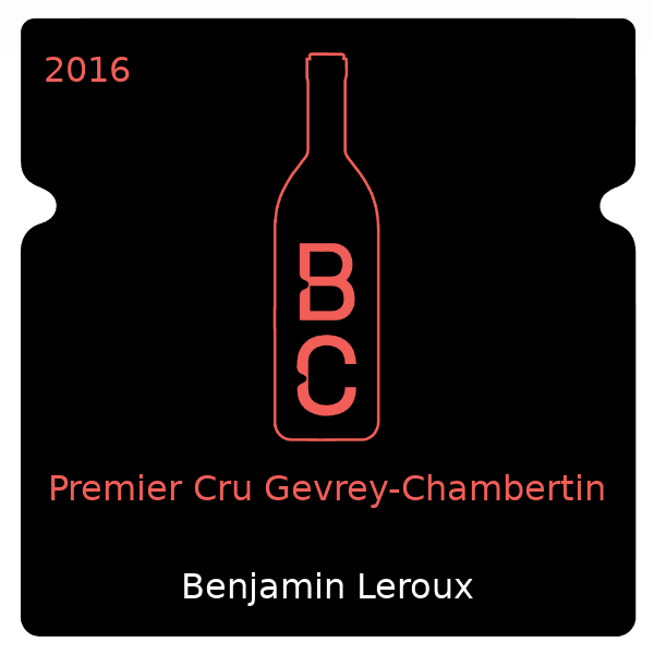 Benjamin Leroux Premier Cru Gevrey-Chambertin 2016