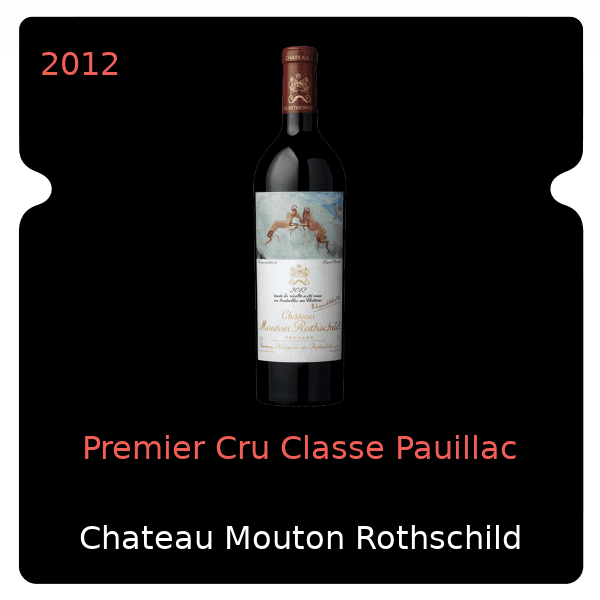 Mouton Rothschild Premier Cru Classe Pauillac 2012