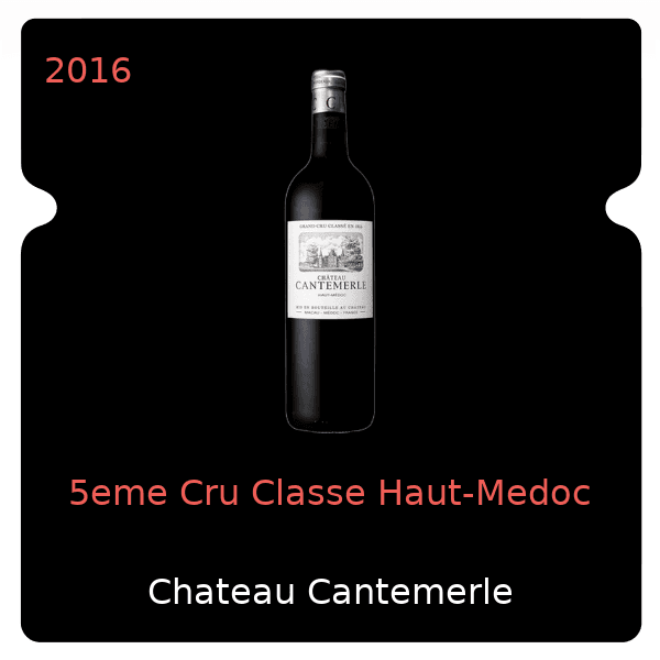 Cantemerle 5eme Cru Classe Haut-Medoc 2016