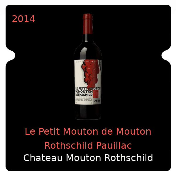Mouton Rothschild Le Petit Mouton de Mouton Rothschild Pauillac 2014