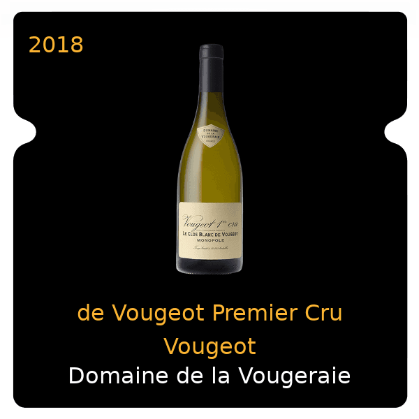 Vougeraie de Vougeot Premier Cru Vougeot 2018