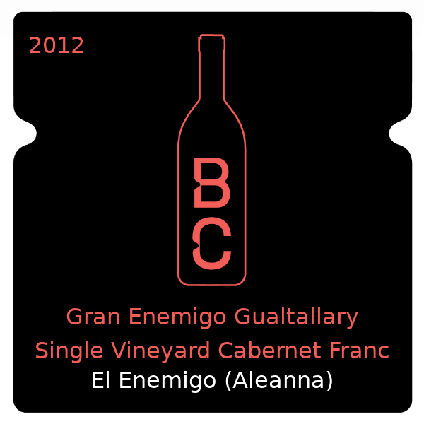 Enemigo (Aleanna) Gran Enemigo Gualtallary Single Vineyard Cabernet Franc Tupungato 2012
