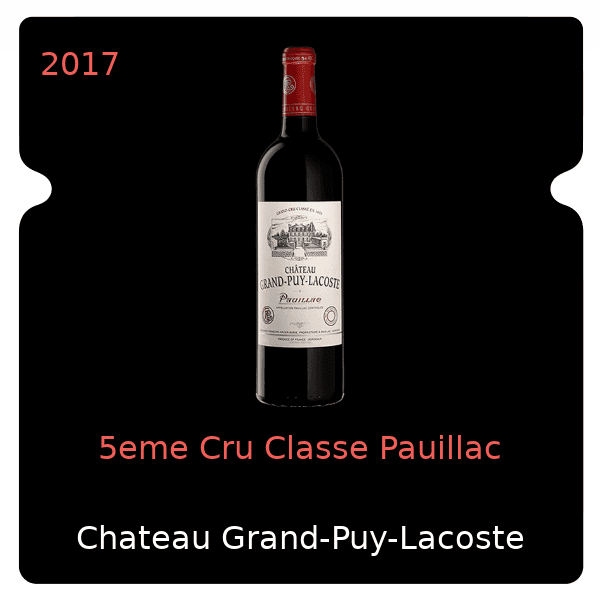 Grand-Puy-Lacoste 5eme Cru Classe Pauillac 2017