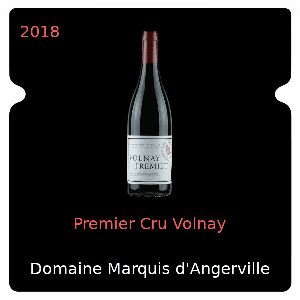 Marquis d'Angerville Premier Cru Volnay 2018
