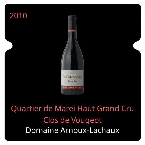 Arnoux-Lachaux Quartier de Marei Haut Grand Cru Clos de Vougeot 2010