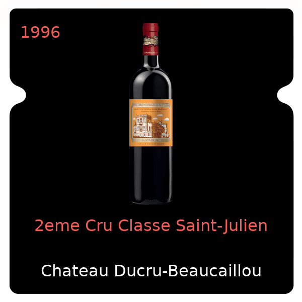 Ducru-Beaucaillou 2eme Cru Classe Saint-Julien 1996