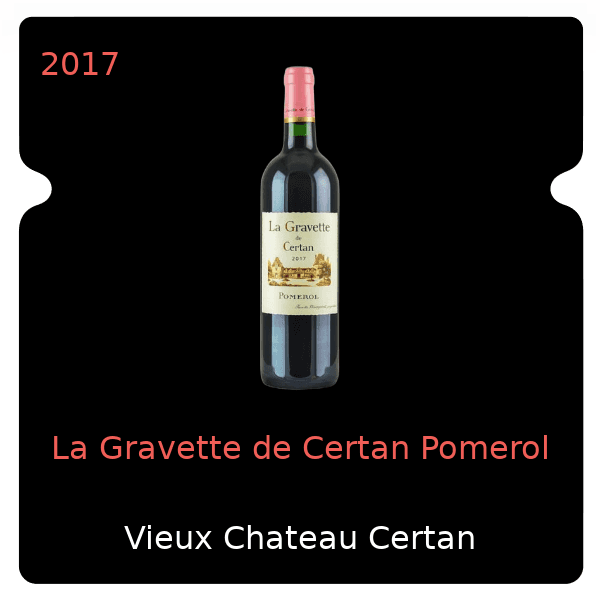 Vieux Chateau Certan La Gravette de Certan Pomerol 2017
