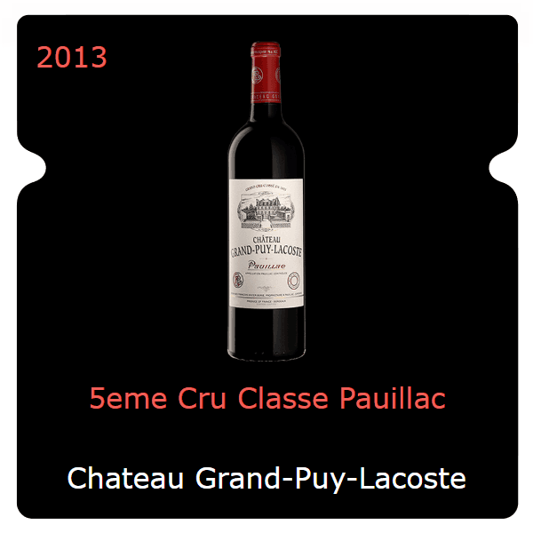 Grand-Puy-Lacoste 5eme Cru Classe Pauillac 2013